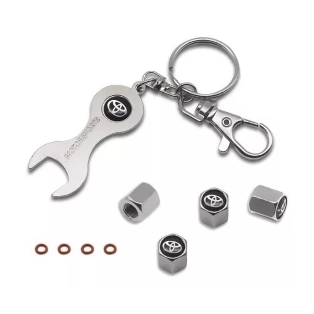 TAPAS DE VÁLVULA PARA NEUMATICO - 4 PIEZAS " TOYOTA " UNIVERSAL